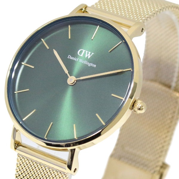 ダニエルウェリントン 腕時計 PETITE EMERALD 32 ゴールド DW00100480 ペティート エメラルド グリーン